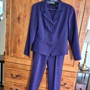 Sag Harbor Purple Pant Suit 8 P